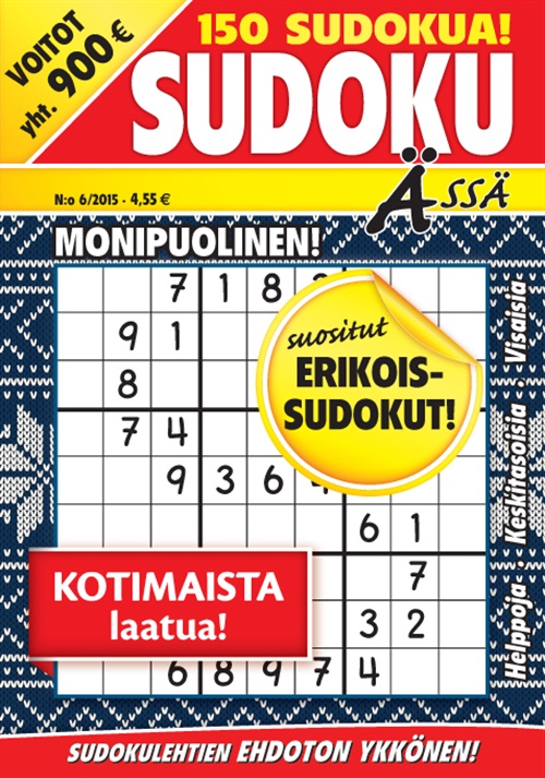 Sudoku Ässä tarjous Sudoku Ässä lehti Sudoku Ässä tilaus